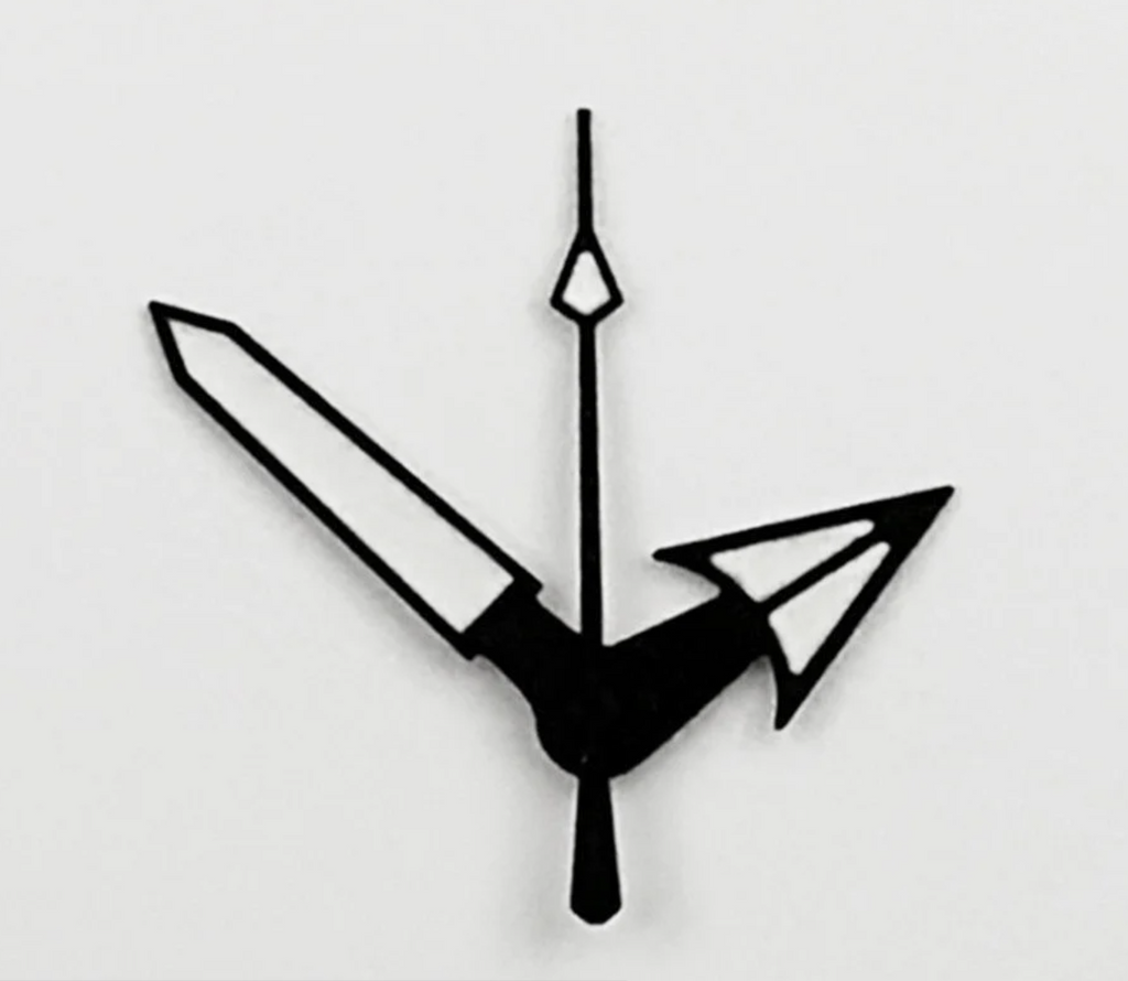 Polished Black "Falcon Edge" Mod Hands NH34 NH35 NH36 NH38 NH39 Watch Movements2