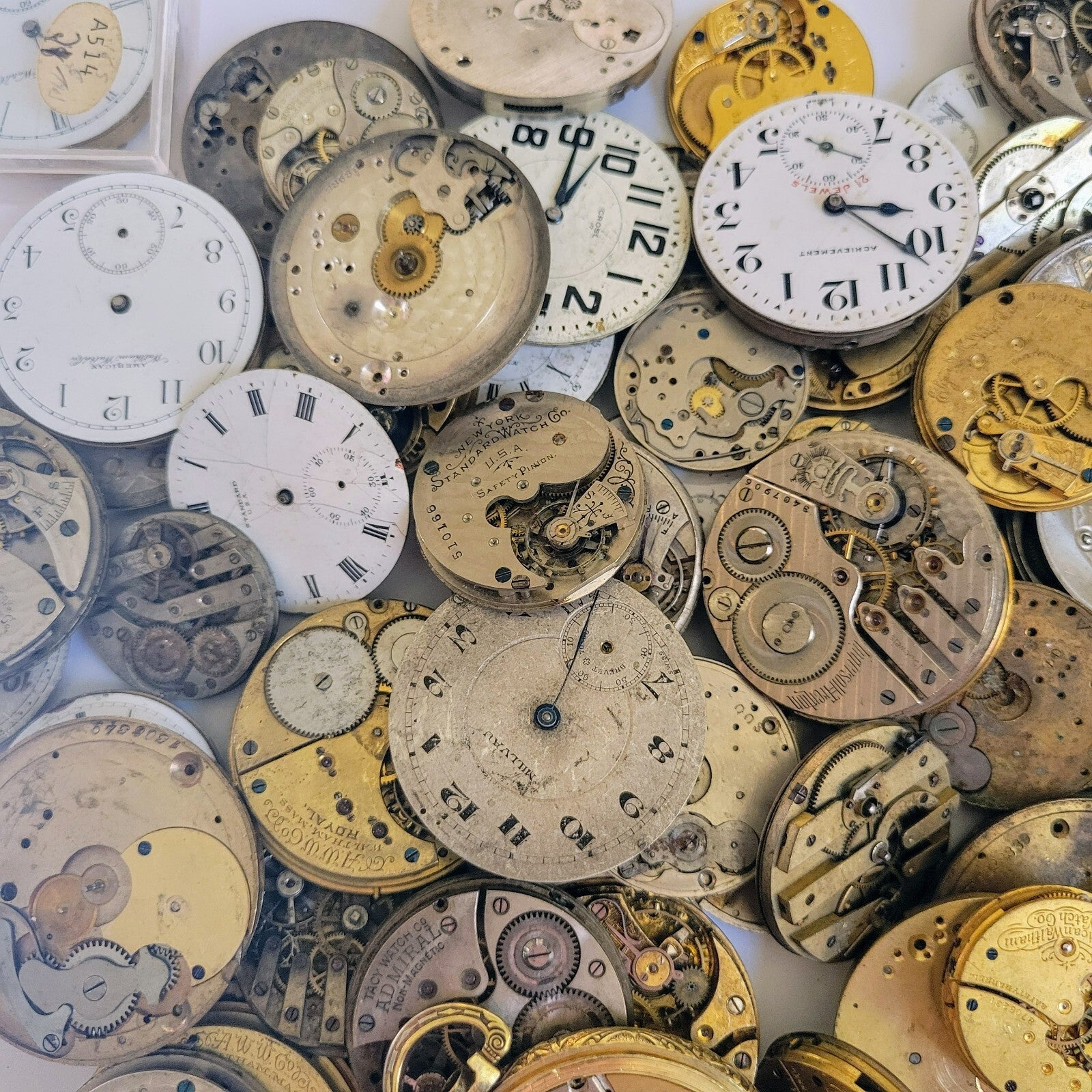 5 Pocket Watch Movement Part Lot - Various Sizes / Grades / Makers - Choose #1