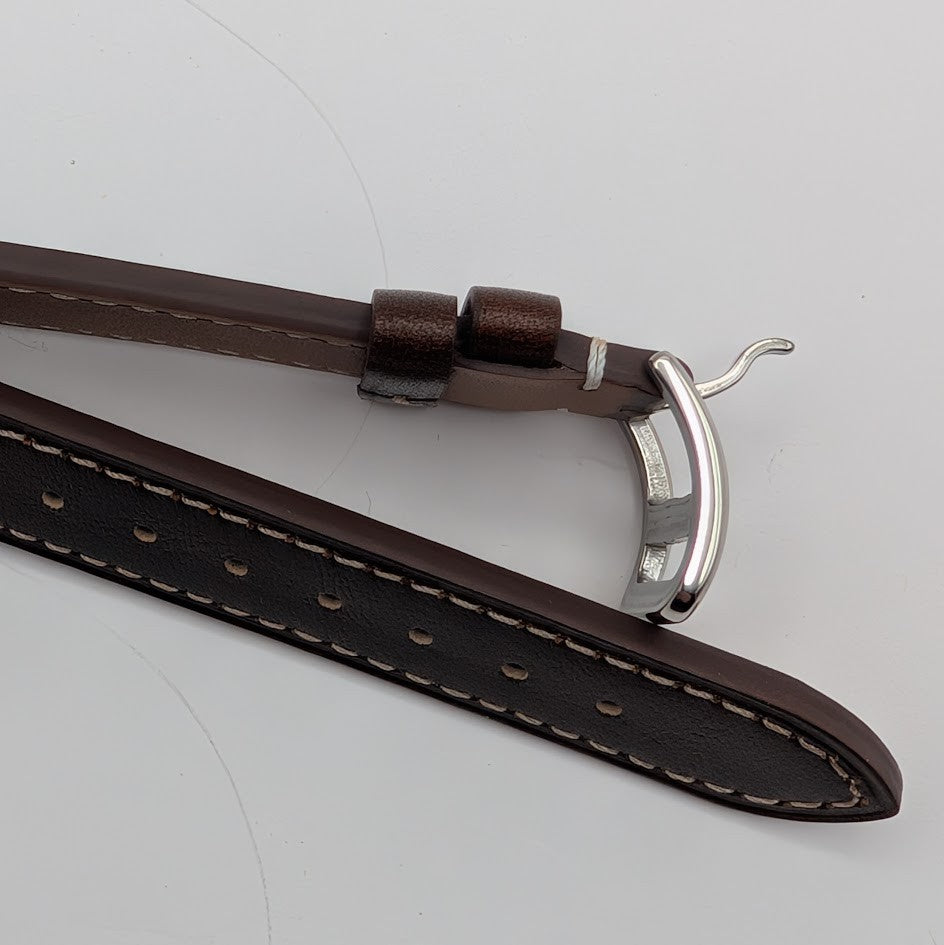 19mm Quick Release Leather Oil Wax Watch Band Strap Dark Brown  Universal Fit7