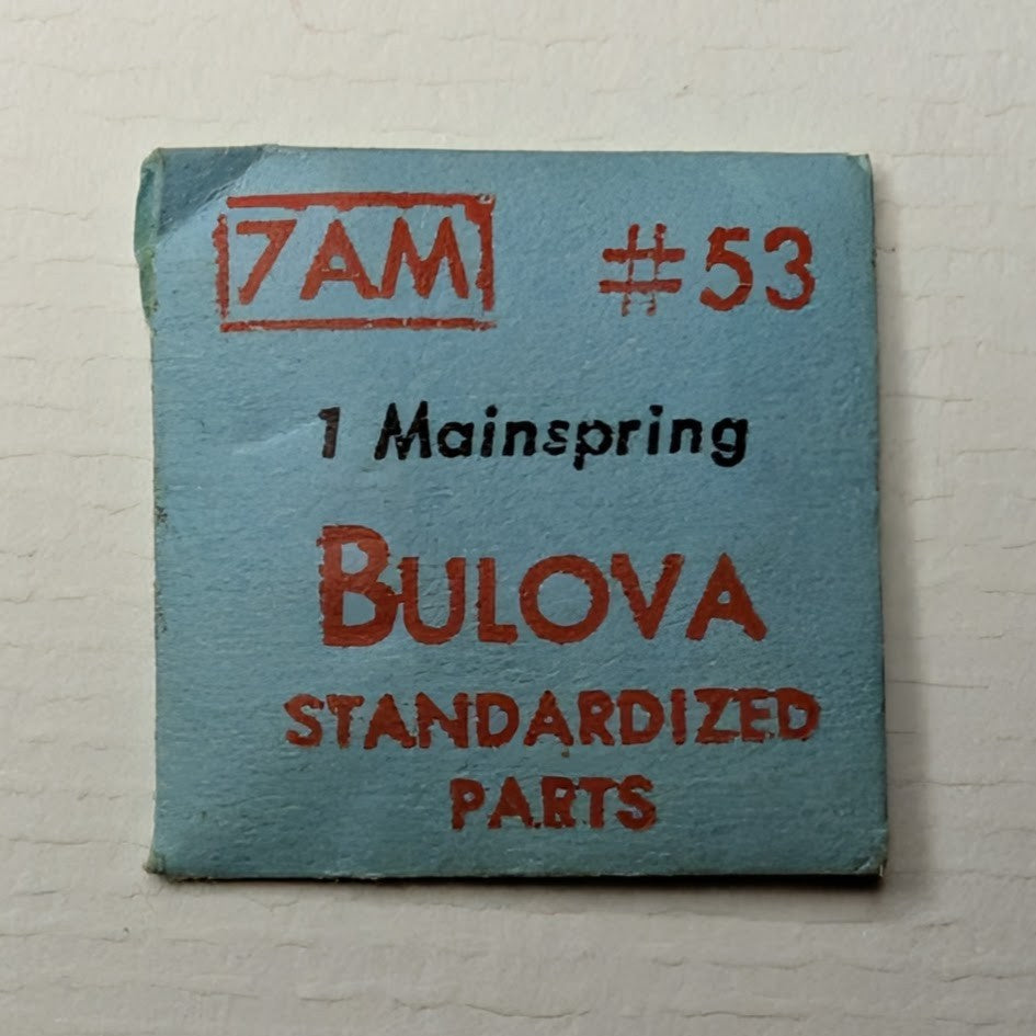 OEM NOS Bulova Movement Cal. 7AM Watch Mainspring Part #530