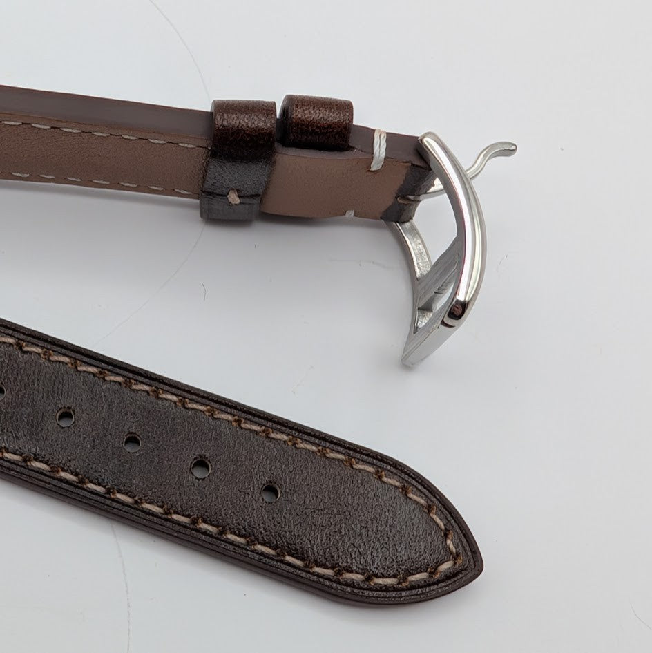 19mm Quick Release Leather Oil Wax Watch Band Strap Dark Brown  Universal Fit6