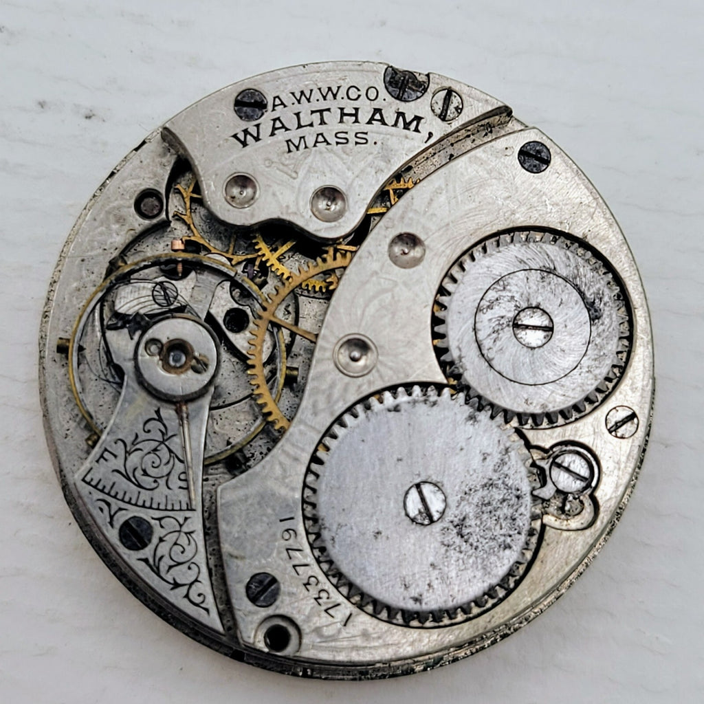 Waltham Grade No. 160 / 161 0S 7J Hunter Case Pocket Watch Movement Parts Repair0