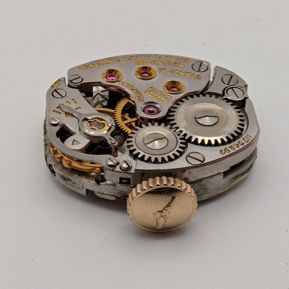 1961 Longines 4LLV 17J Ladies Watch Movement Dial & Crown Runs5