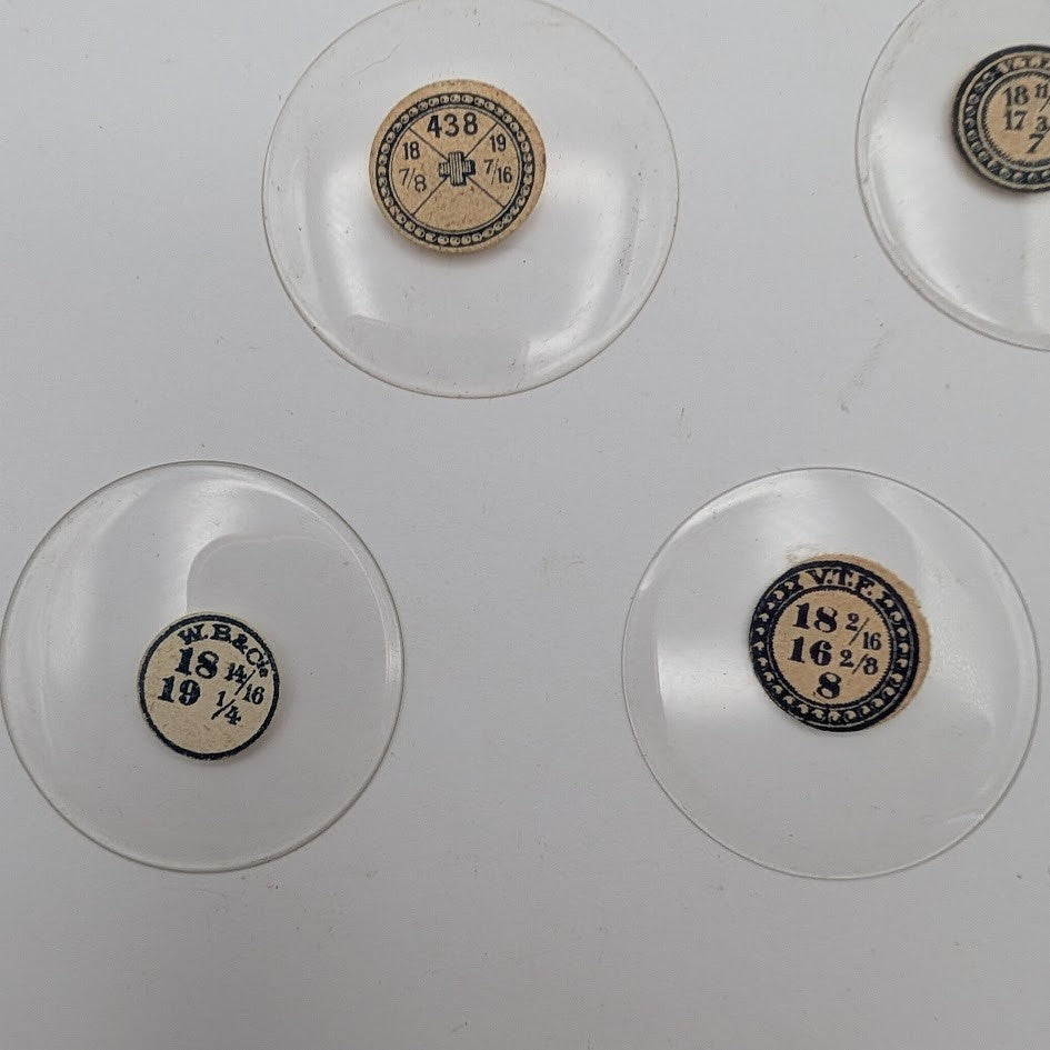 Lot of 6 Glass Pocket Watch Crystals – Ligne 18 (~431mm) – Vintage NOS1