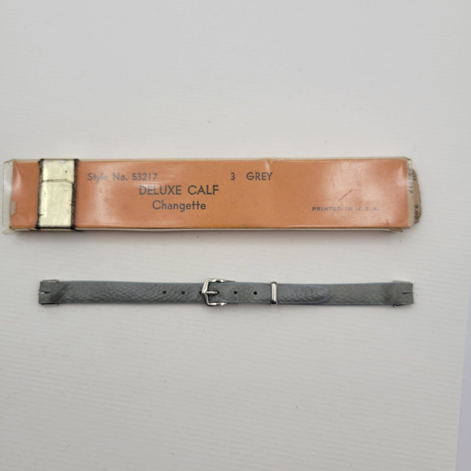 9mm Kreisler Gray Genuine Deluxe Calf Leather Ladies Changette Watch Band #532170