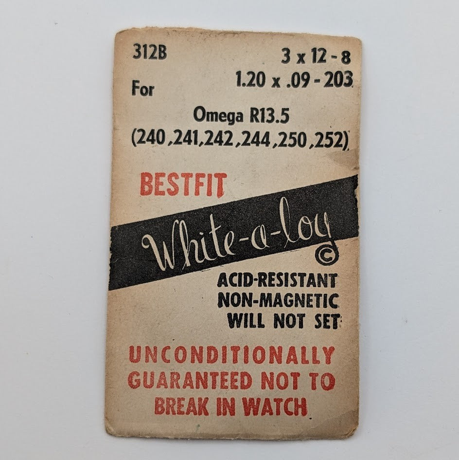 Bestfit White-a-loy Mainspring for Omega R13.5 (240 241 242 244 250 252) - Alloy0