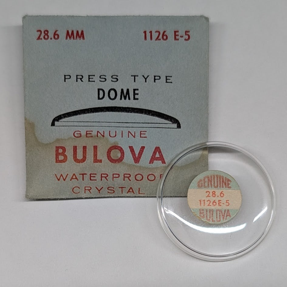 NOS Bulova 28.6mm Watch Crystal – Dome Press Type – 1126E-50