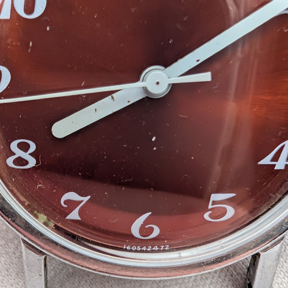 1972 Timex Mercury Watch Head – Orange Brown Dial – Stainless Back – Runs2