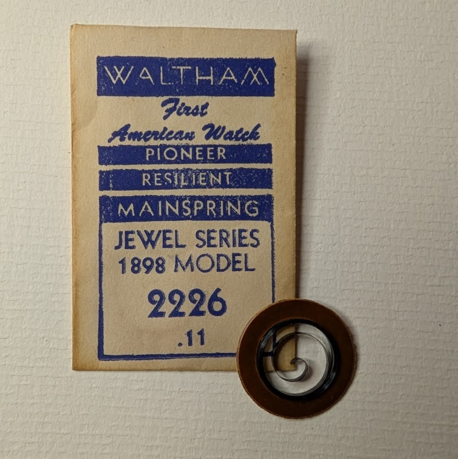 Waltham 1898 Model Pioneer Resilient Mainspring Jewel Series 22260