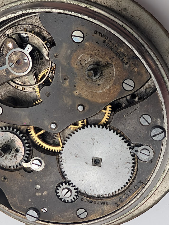 Vintage Normis 8Day Swiss Key Wind Clock Movement Parts / Repair3