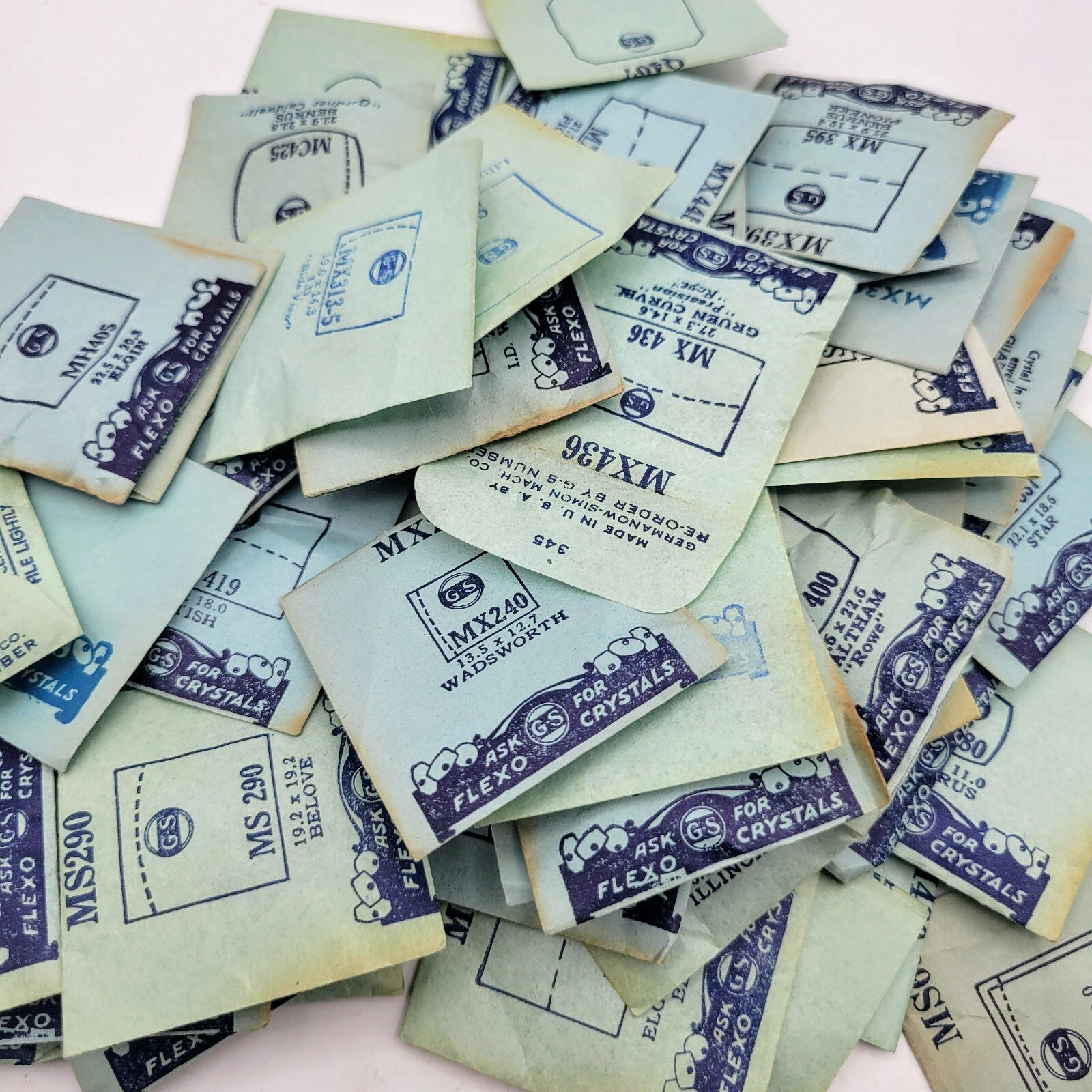 Lot of 50+ G.S. Watch Crystals for Various Watch Maker NOS Various Sizes1