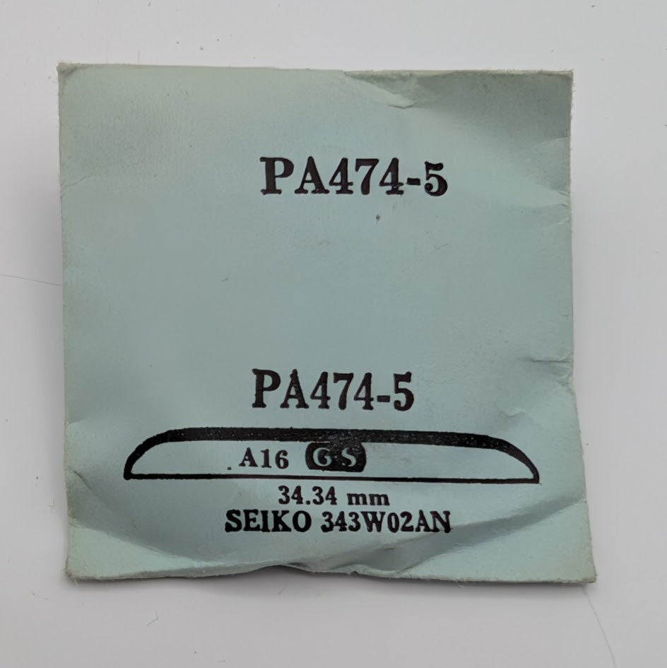 GS Round Replacement Crystal PA474-5 - 34.34mm for Seiko Watch - NOS1