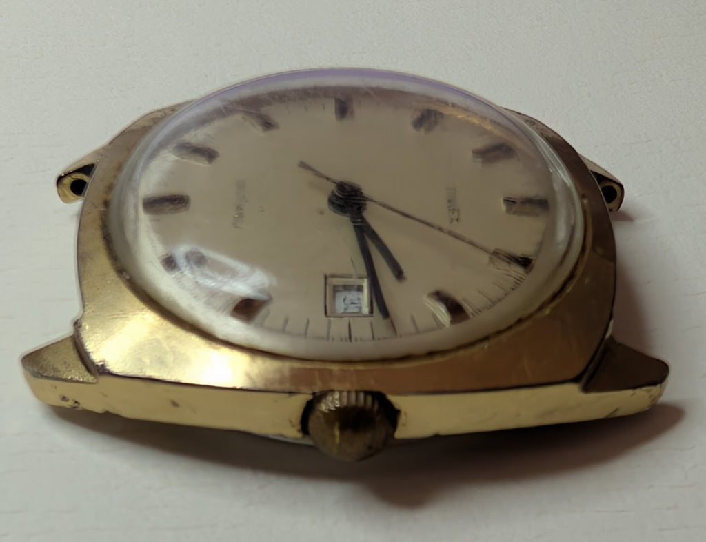 1971 Timex Viscount Self-Wind Date Watch – Not Running – Parts/Repair7