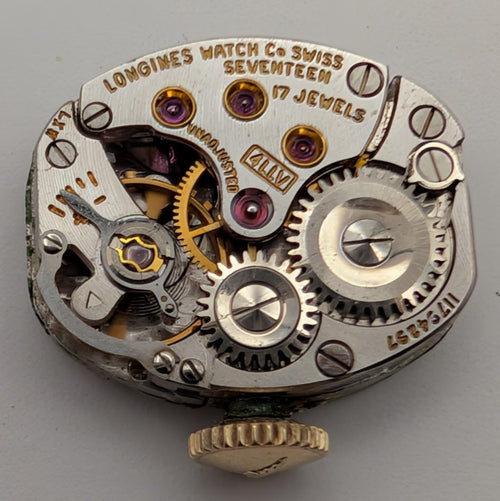 1961 Longines 4LLV 17J Ladies Watch Movement Dial & Crown Runs0