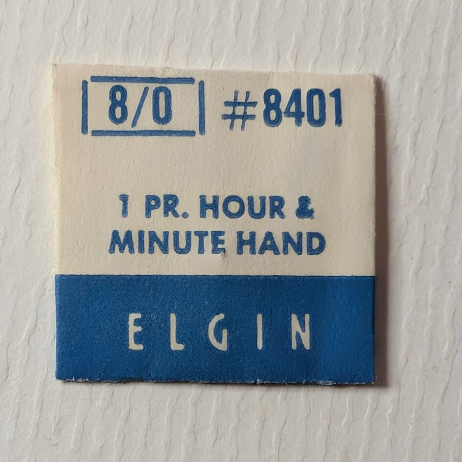Vintage Original NOS Sealed Elgin 8/0s #8401 Wristwatch Hour & Minute Hands0