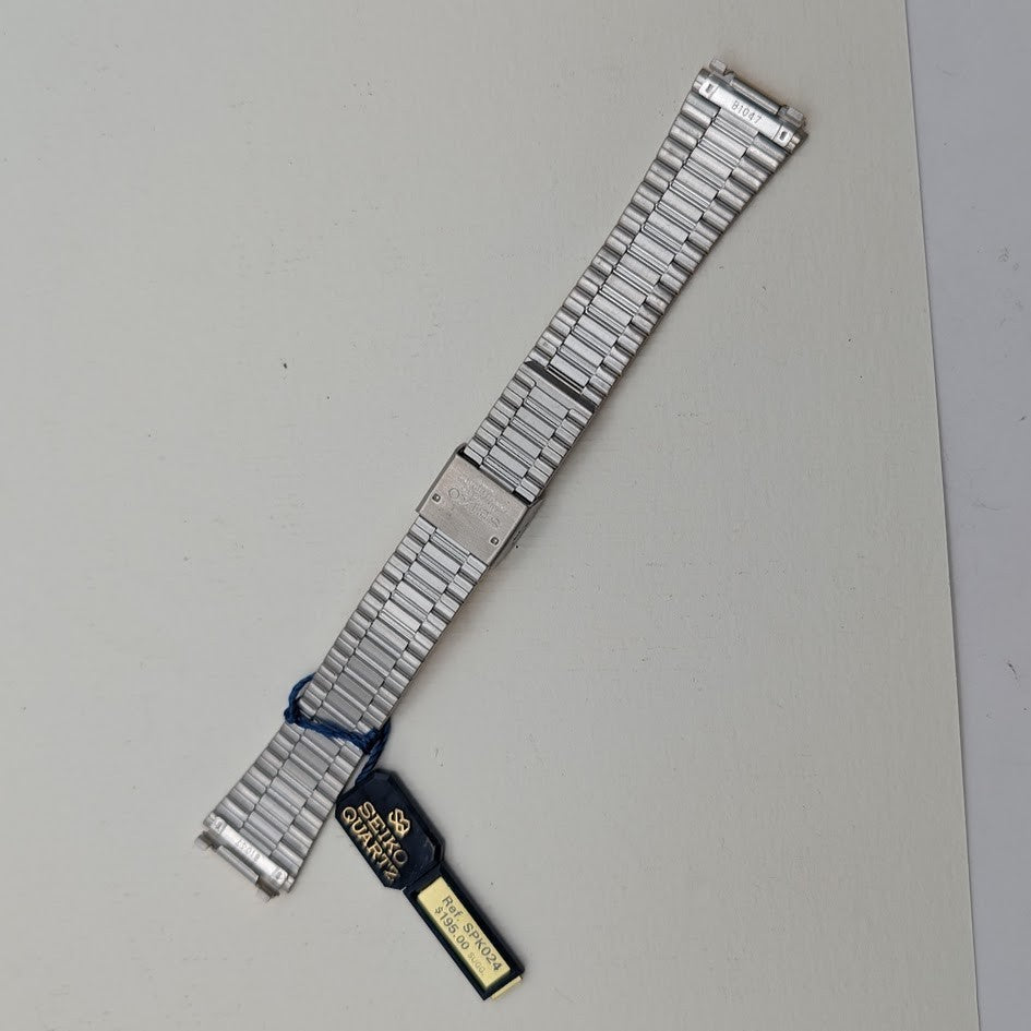 Seiko B1047 Gold Tone Watch Band Bracelet 18mm Lugs 20mm Wide - Unused3