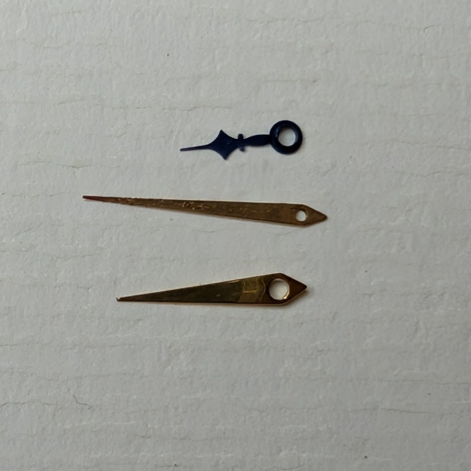 1 Pair Genuine Elgin #8006 Watch Hands Hour & Minute 6/0s Blue Diamond NOS1