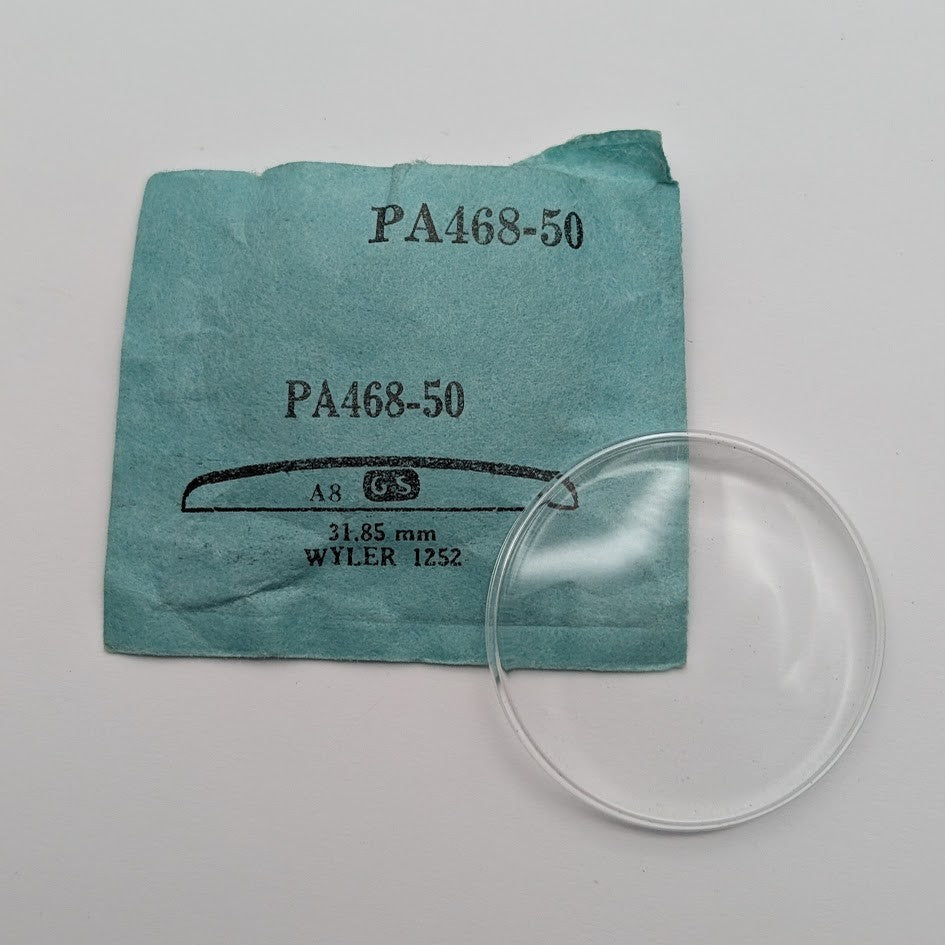 G-S Acrylic Watch Crystal PA468-50 For Wyler 1252 - 31.85mm Watchmakers0