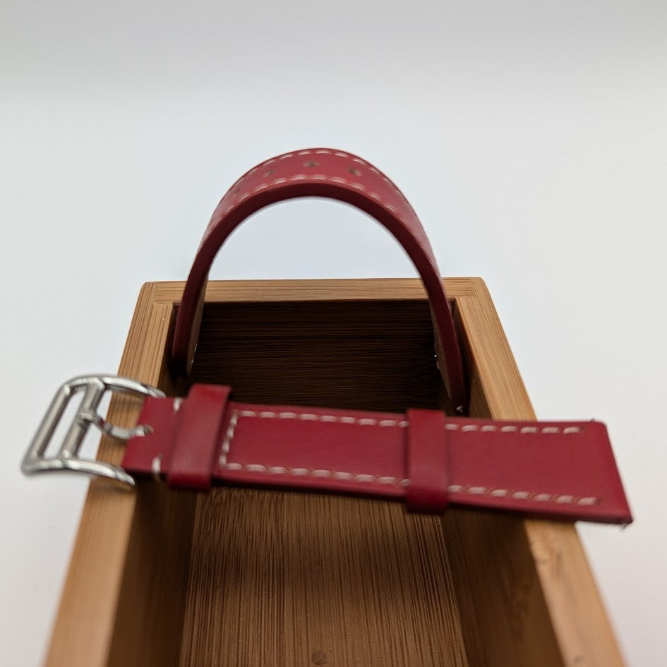 20mm Quick Release Leather Oil Wax Watch Band Strap Red Brown  Universal Fit9