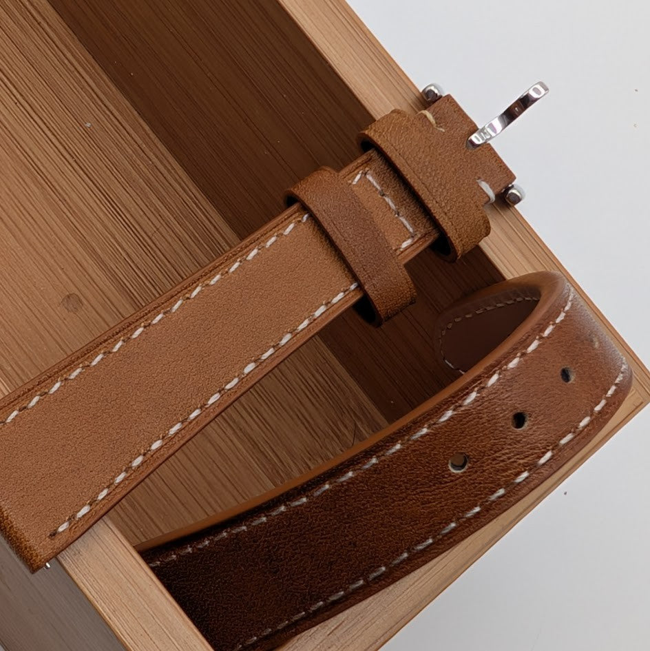 18mm Quick Release Leather Oil Wax Watch Band Strap Light Brown  Universal Fit6