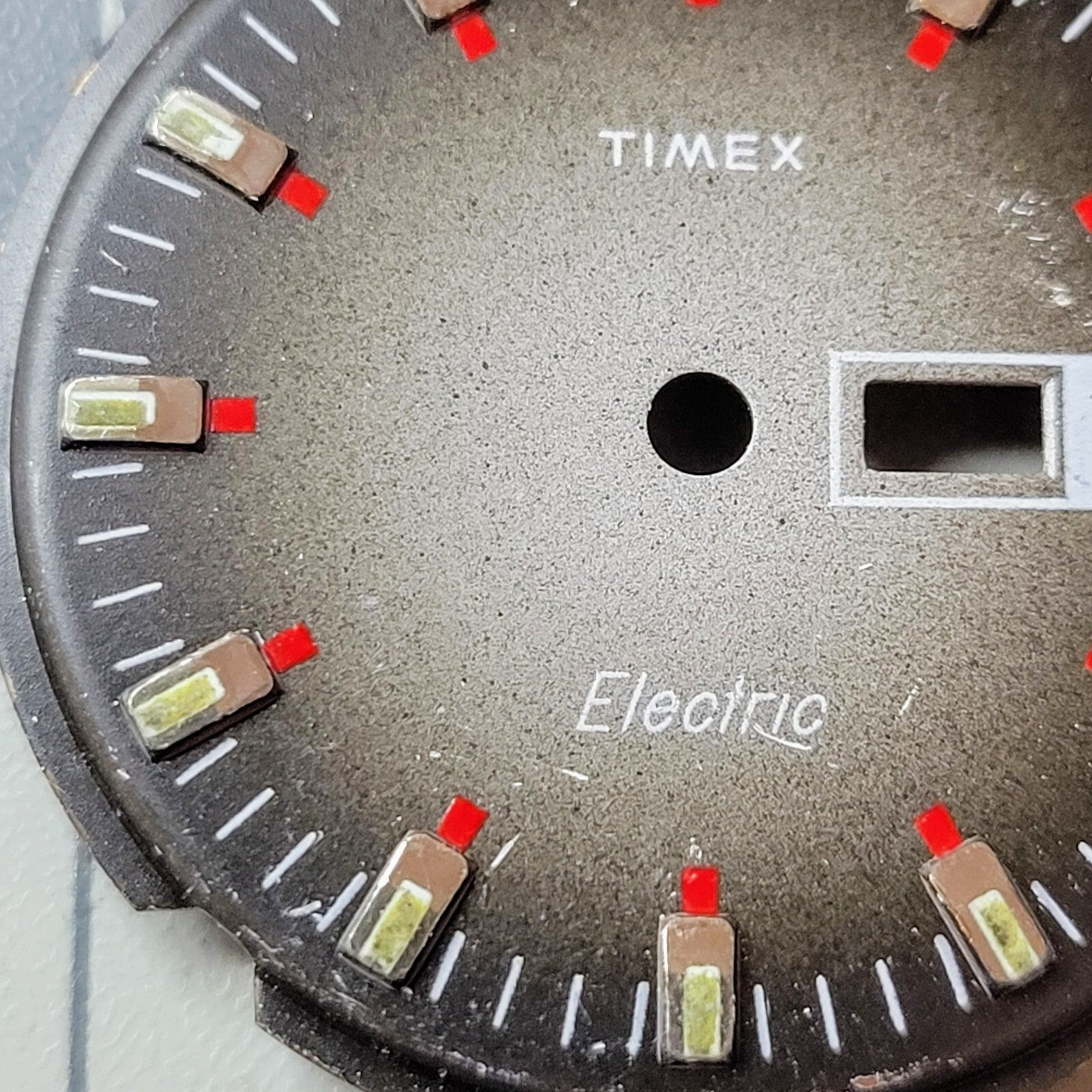 1975 Timex Electric Mens Watch Replacement Black Dial - 31.4mm Day/Date Black2