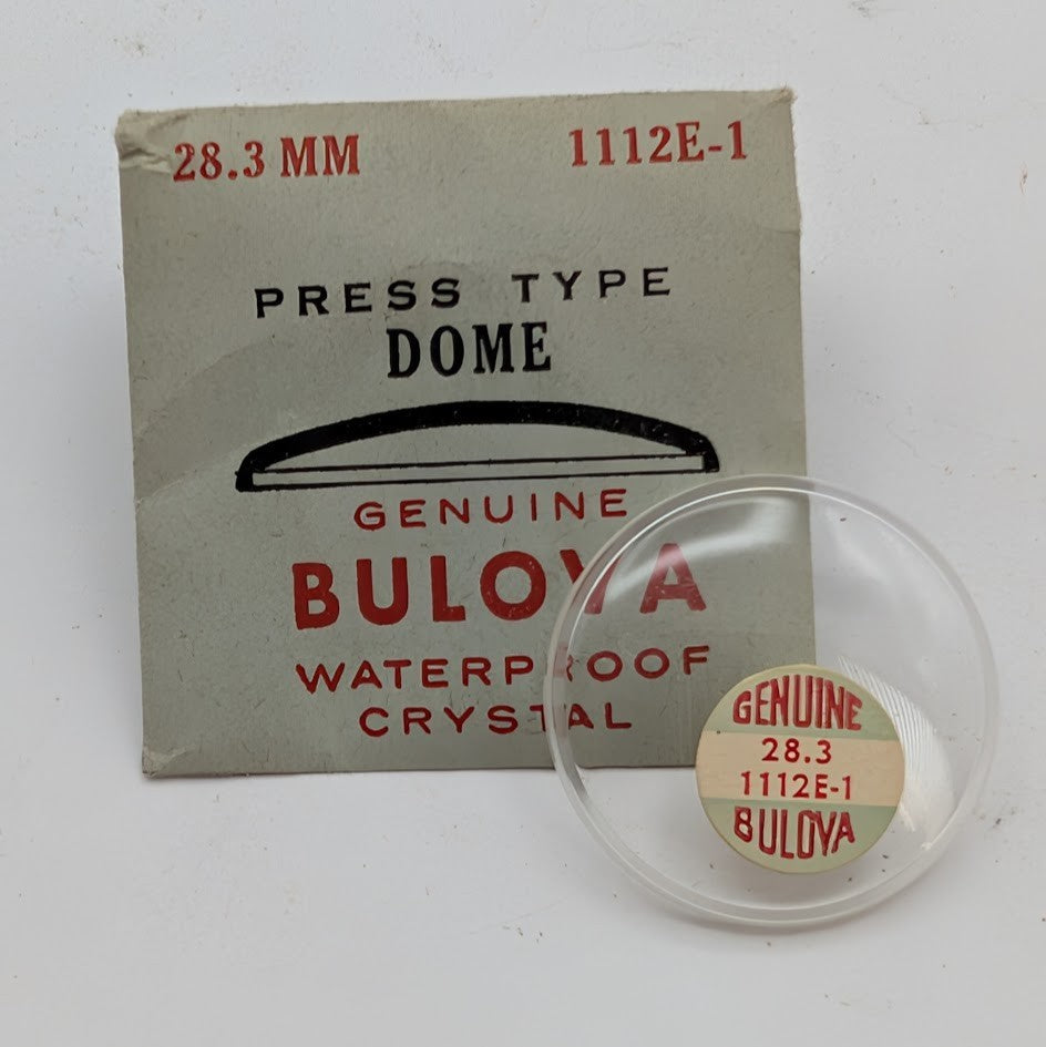 NOS Bulova 28.3mm Watch Crystal – Low Dome Press Type – 1112E-10
