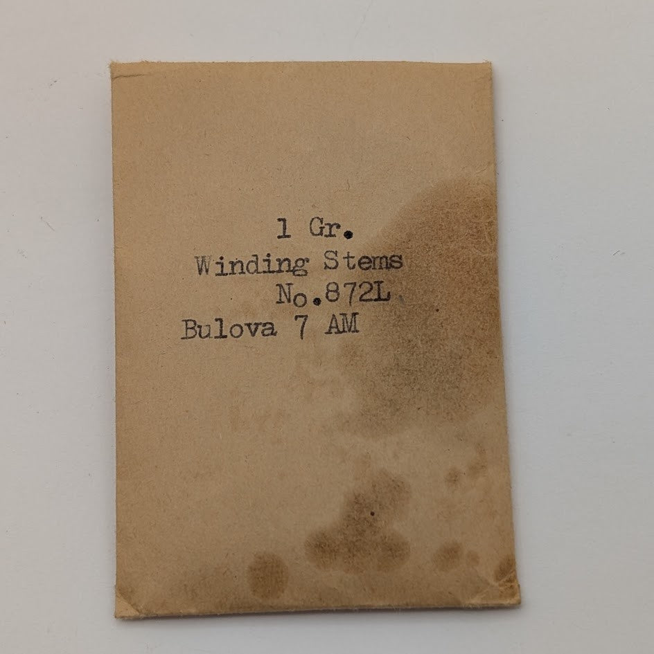 Bulova 7AM Winding Stems No. 872L – Vintage Lot, 1 Gram Package1