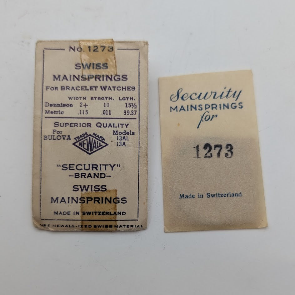 NEWALL Security Mainspring #1273 for Bulova caliber 13AL & 13A - Steel1