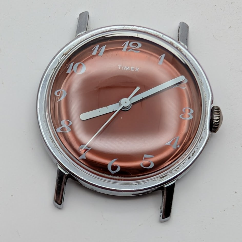 1972 Timex Mercury Watch Head – Orange Brown Dial – Stainless Back – Runs1