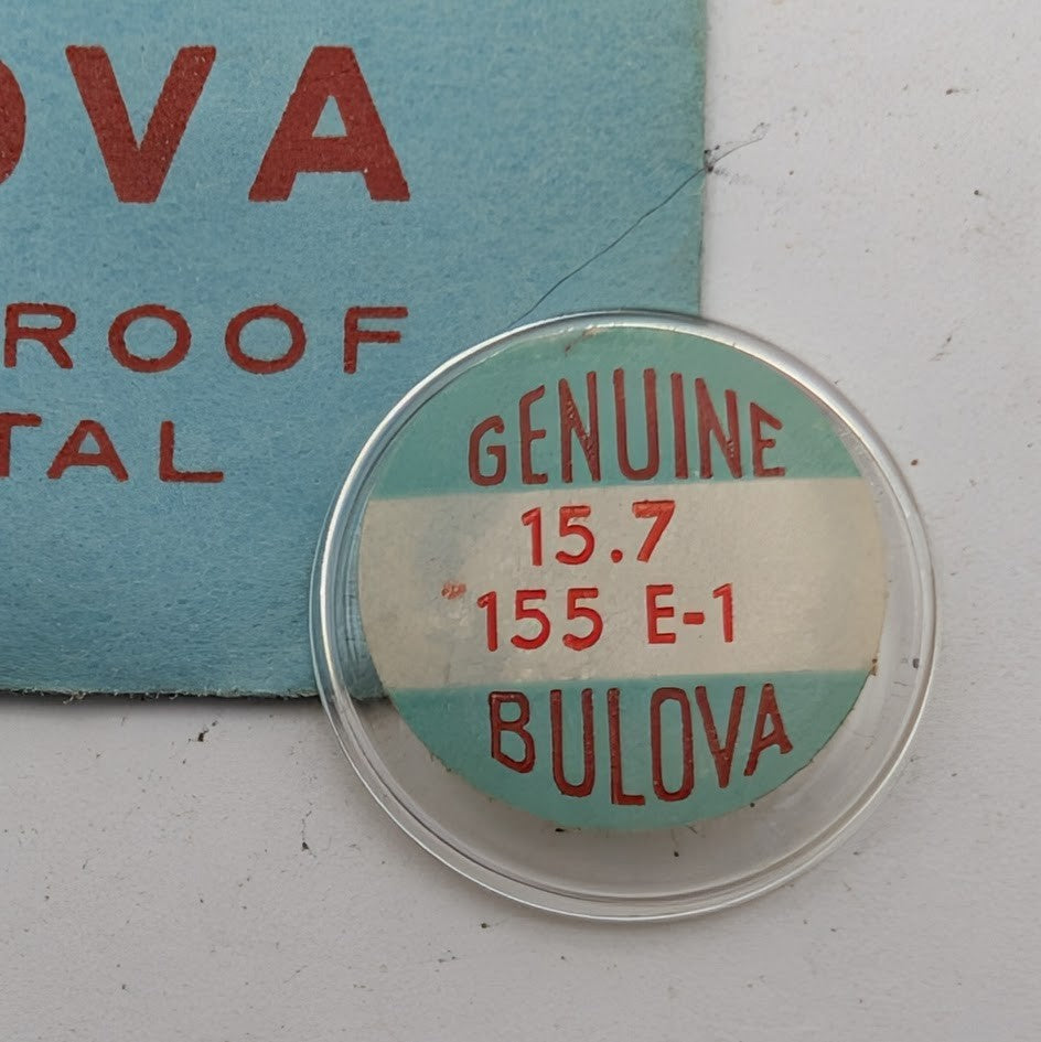 Bulova Snap-In Type High Dome Watch Crystal 15.7MM  Part: 155E-11