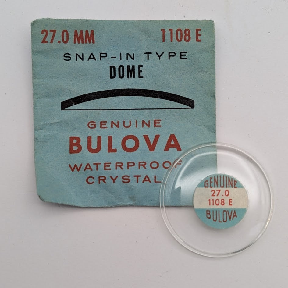 Genuine Bulova Accutron Part # 1108E, 27.0 mm Watch Crystal0