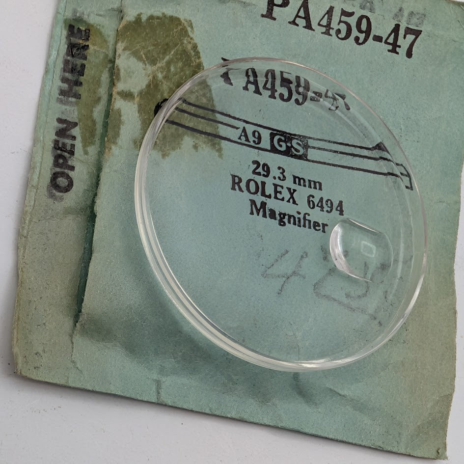 GS PA459-47 Watch Crystal Fit Rolex 6494 - 29.3mm - With Magnifier Cyclops1