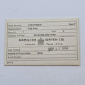 HAMILTON Watch NOS Cap Assembly 987A ORD MILITARY 19530