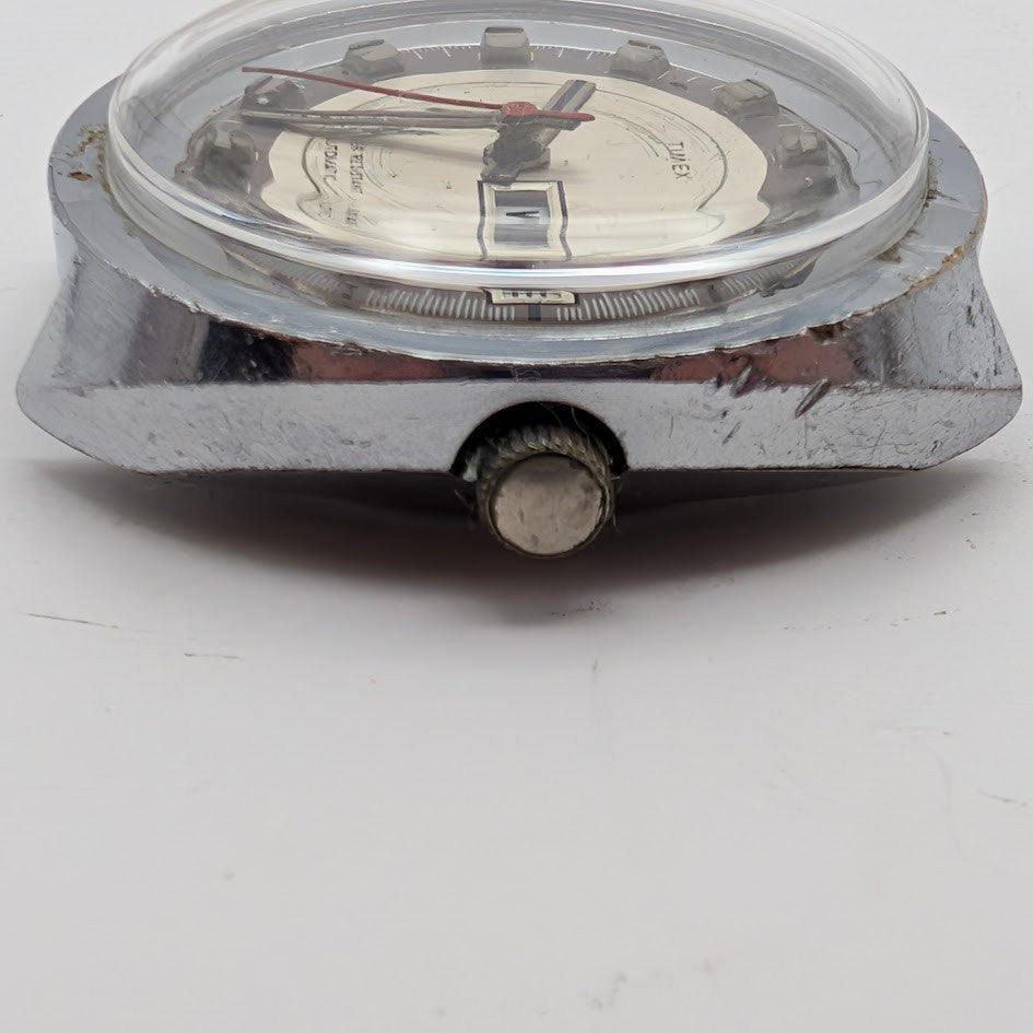 1973 Timex Viscount Day-Date Automatic 46850 3373 – Runs Slow – New Crystal10