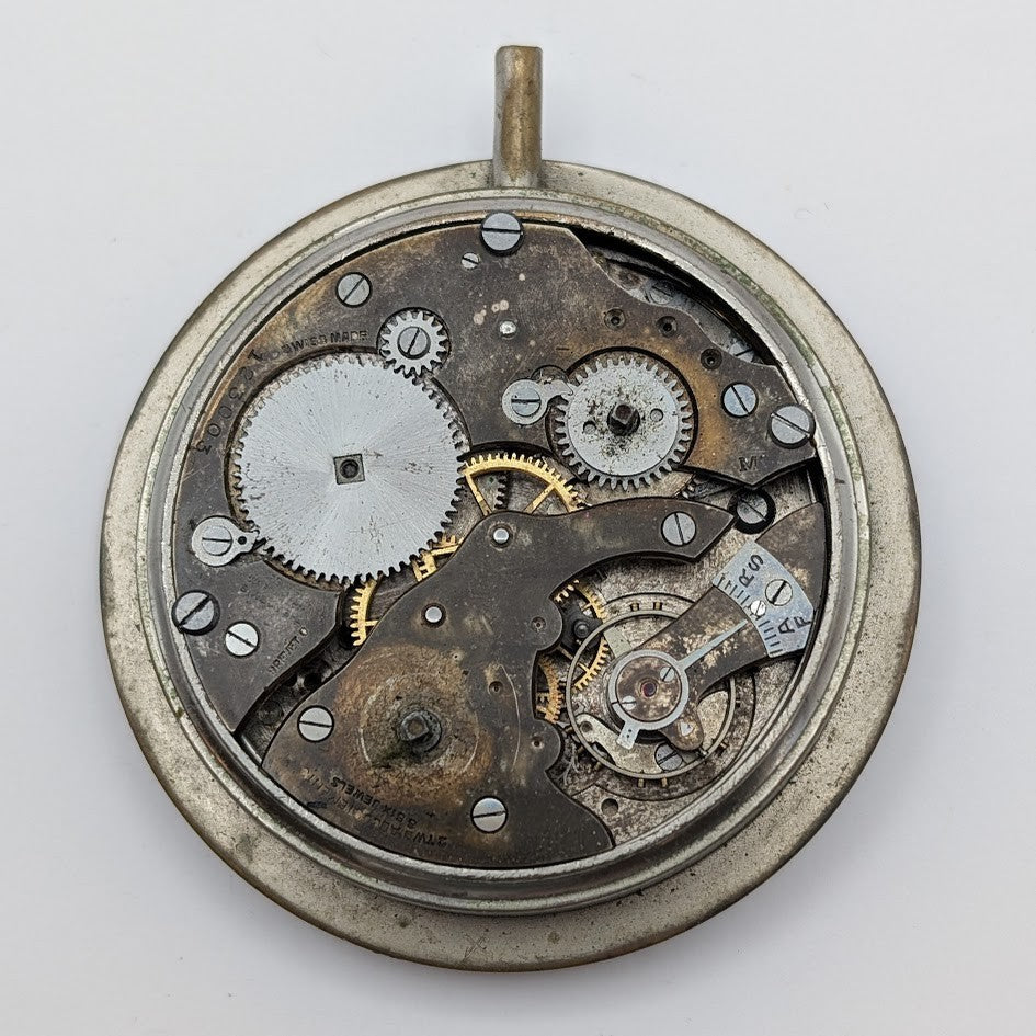 Vintage Normis 8Day Swiss Key Wind Clock Movement Parts / Repair1