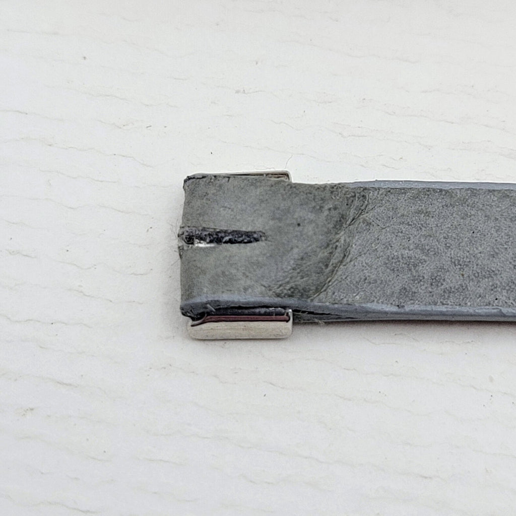 9mm Kreisler Gray Genuine Deluxe Calf Leather Ladies Changette Watch Band #532172