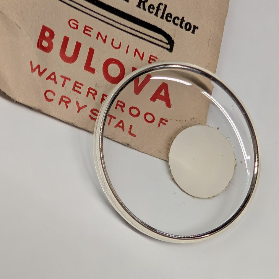 NOS Bulova 30.6mm Watch Crystal – Press Type Dome Armored Reflector Ring – 1313A1