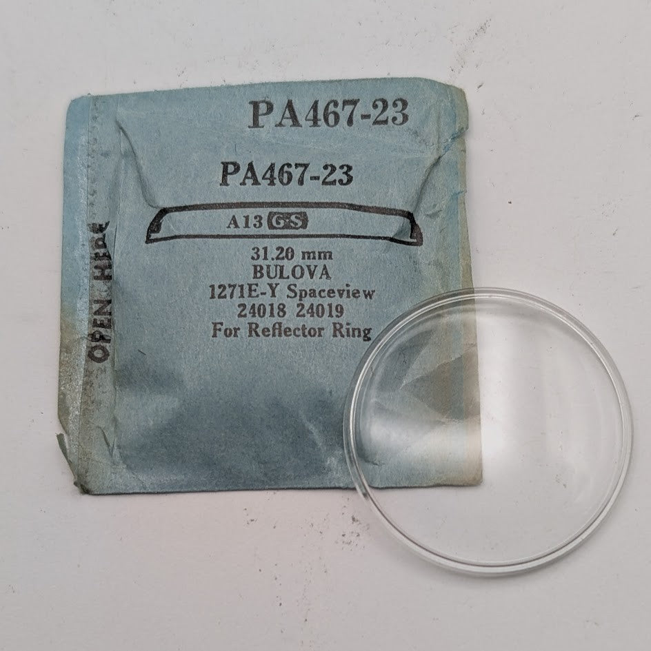 G-S Acrylic Watch Crystal PA467-23 For Bulova 1271EY Spaceview - 31.20mm0