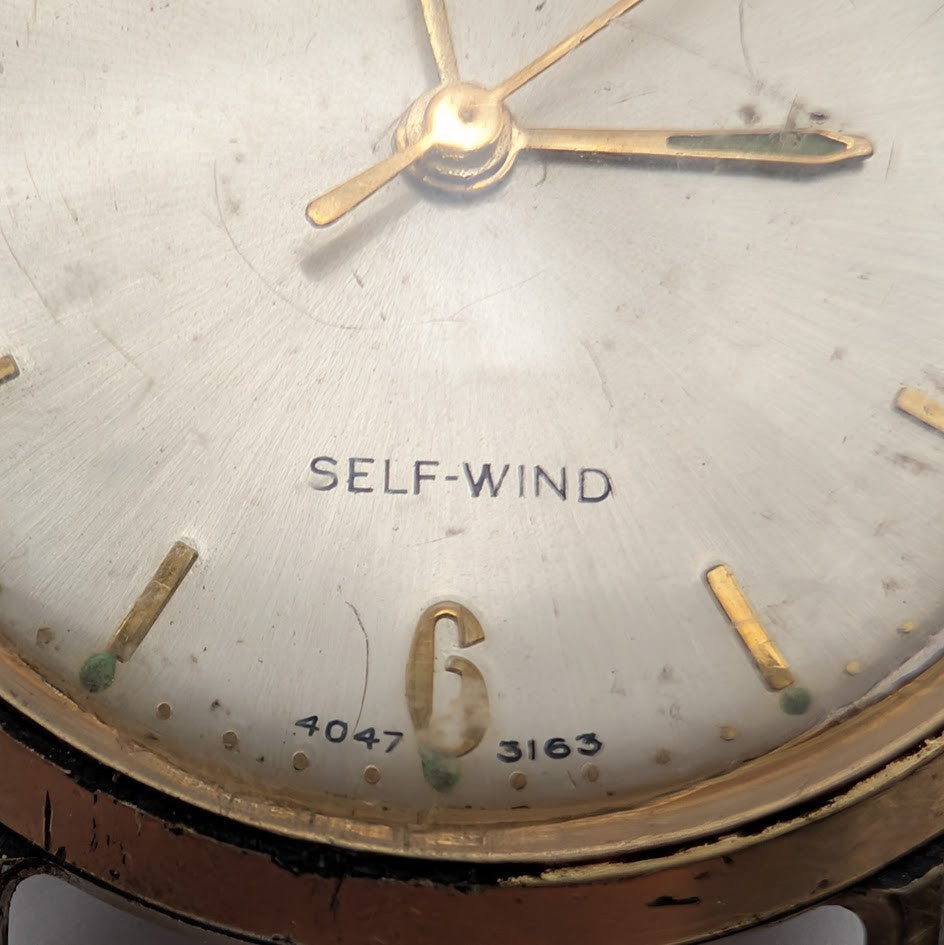 Timex Viscount Self-Wind 4047 3163 (1963) – Gold-Tone Case – Parts/Repair3