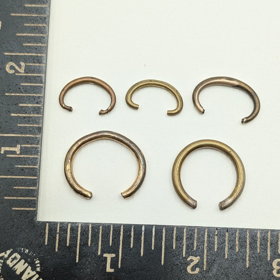 Lot 5 Vintage Pocket Watch Bow Parts Mixed Sizes Tones Repair Steampunk5