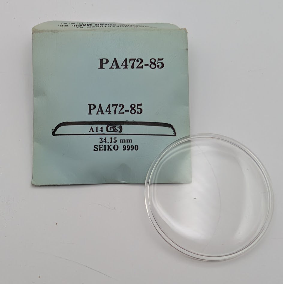 GS Round Replacement Crystal PA472-85 - 34.15mm for Seiko Watch - NOS0