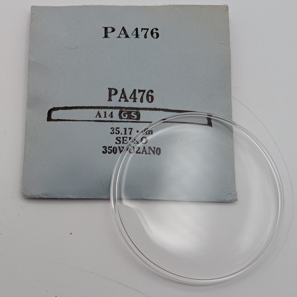 GS Round Replacement Crystal PA476 35.17mm for Seiko Watch - NOS0