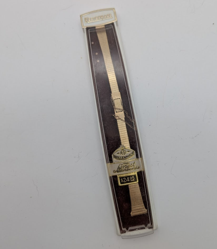 Vintage Kestenmade 14mm Gold Tone 1/80 10K RGP Watch Band – Orig Box NOS2