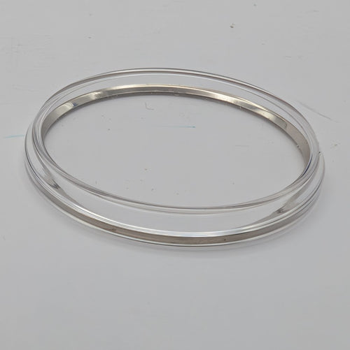 Aftermarket Seiko 31mm Acrylic Flat Top Watch Crystal w Silver Tension Ring0