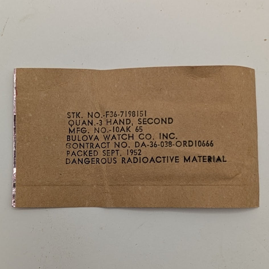 Bulova 10AK65 Second Hands – Military NOS Watch Parts F36-7198151 (Set of 3)0