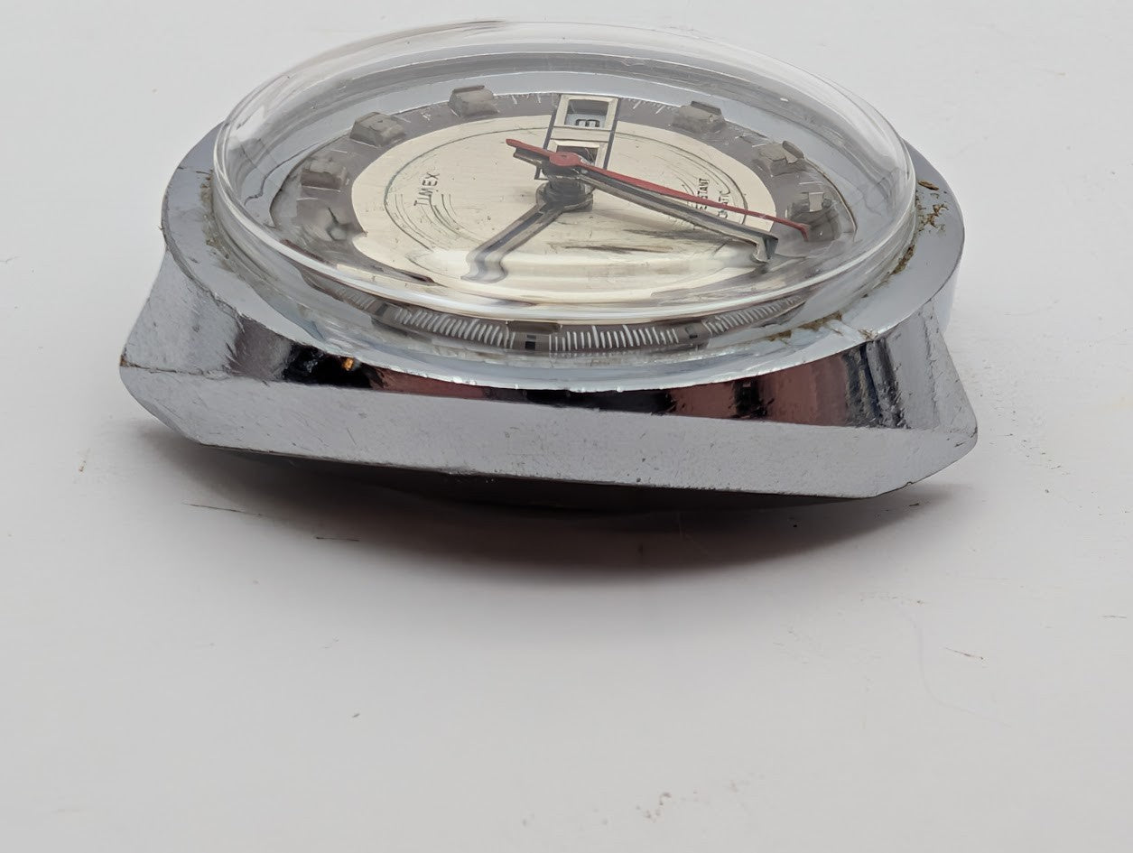 1973 Timex Viscount Day-Date Automatic 46850 3373 – Runs Slow – New Crystal11