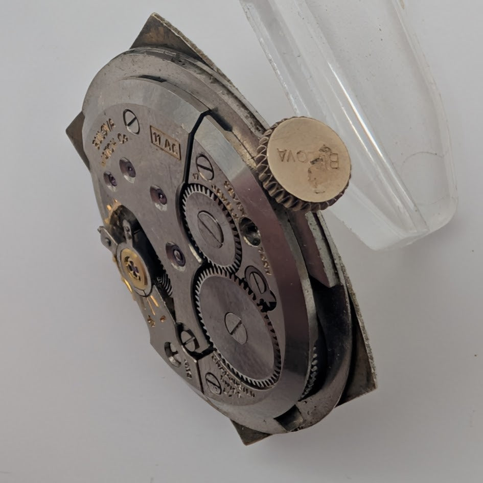 Bulova 11AC 17J Manual-Wind Movement w/ Dial & Hands – Balance Rotates – Parts4