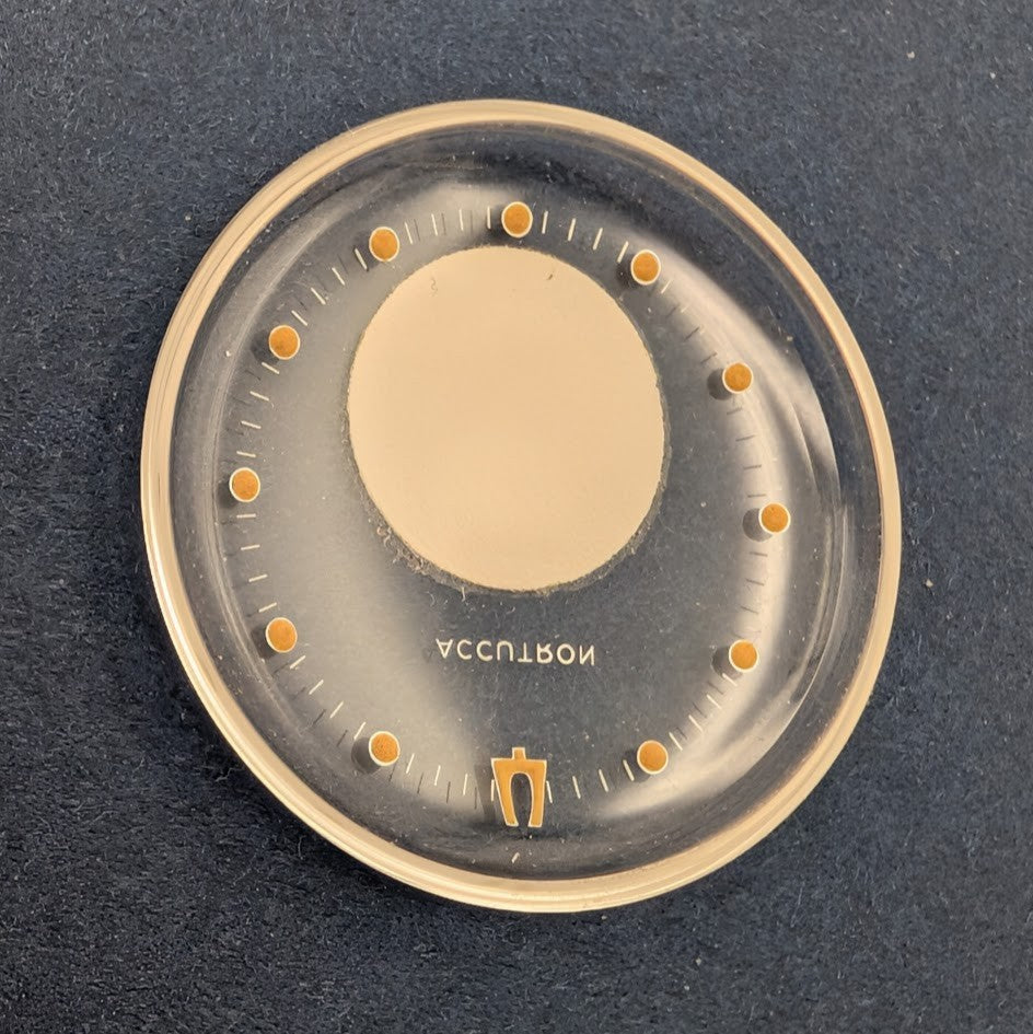 NOS Bulova Accutron Spaceview 1220E Luminous Snap-In Dome Crystal 29.0mm2