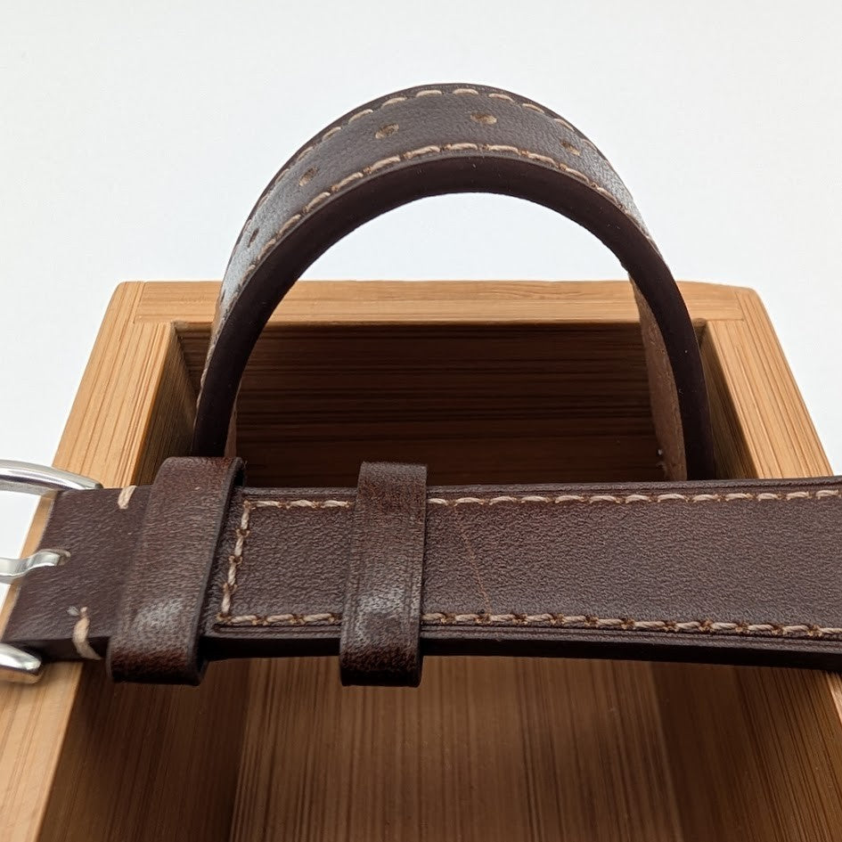 19mm Quick Release Leather Oil Wax Watch Band Strap Dark Brown  Universal Fit9