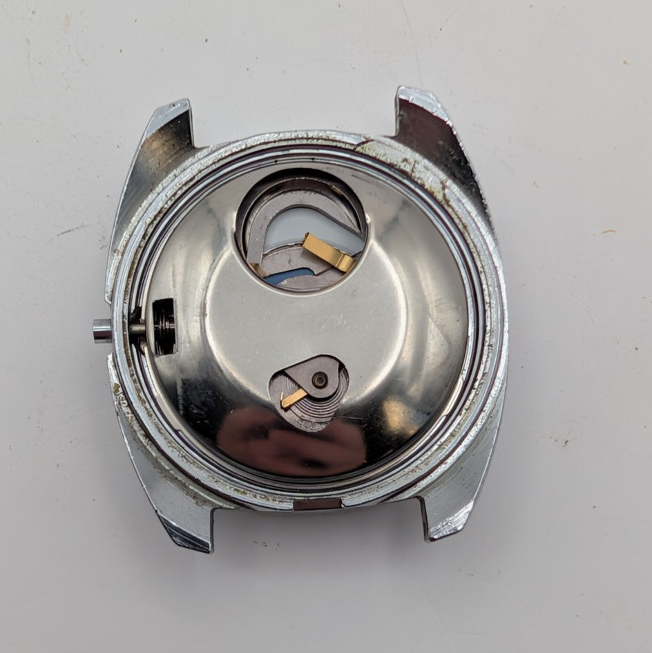 Timex Electronic Day-Date 38mm Watch Head Silver Dial – Missing Crown, Parts2